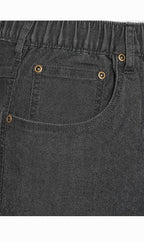 Men's Stretch Waist Pull On Shorts  in Denim and Twill - Free of Buttons & Snaps